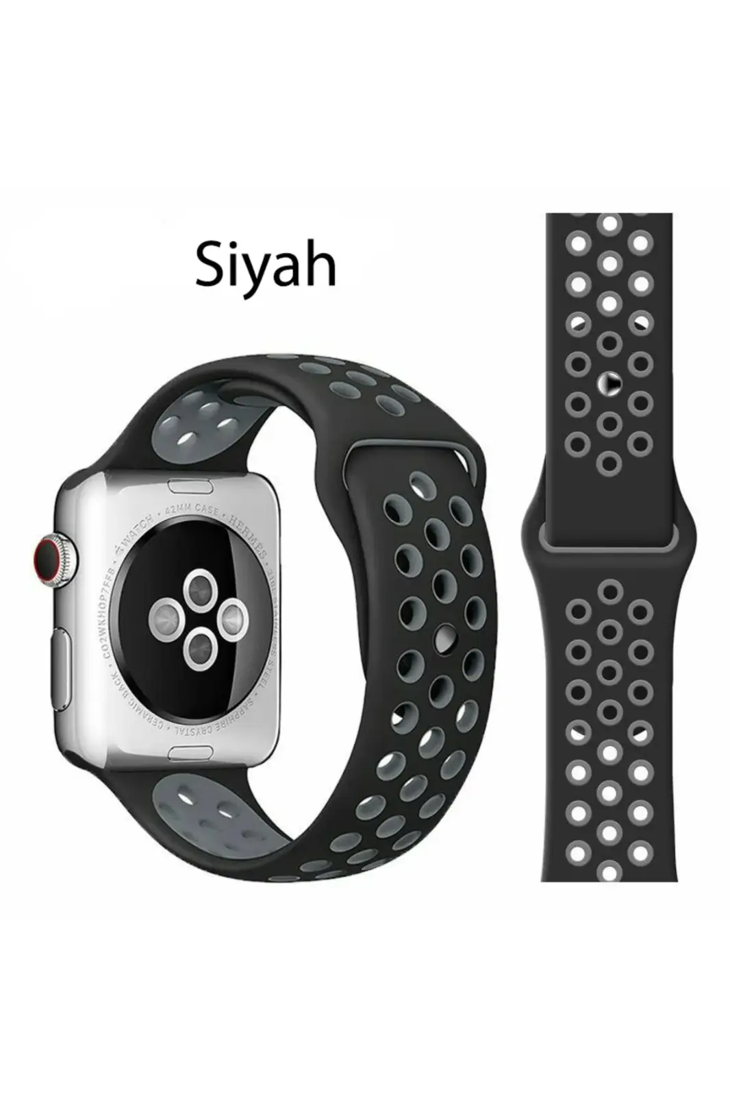 Apple Watch 7 8 9 10 Seri 40 41 42mm Uyumlu Spor Silikon Kordon Apple Watch 7 8 9 10 Seri 40 41 42mm Uyumlu Spor Silikon Kordon