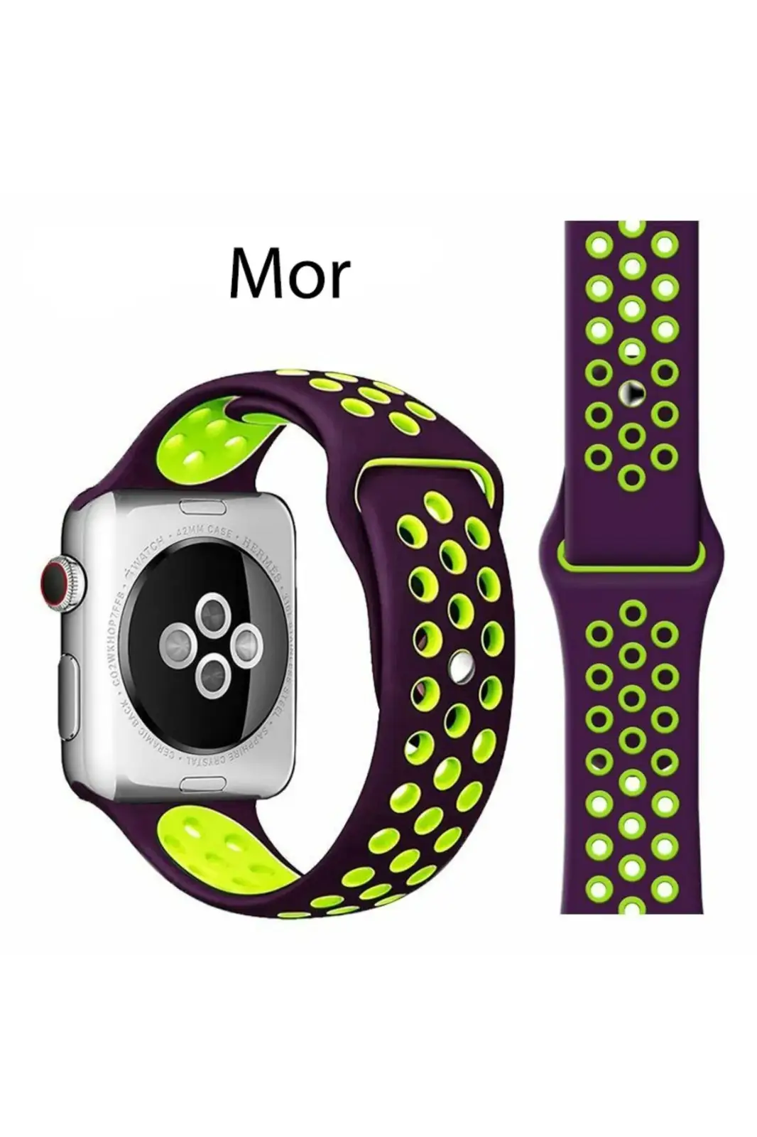 Apple Watch 7 8 9 10 Seri 40 41 42mm Uyumlu Spor Silikon Kordon Apple Watch 7 8 9 10 Seri 40 41 42mm Uyumlu Spor Silikon Kordon