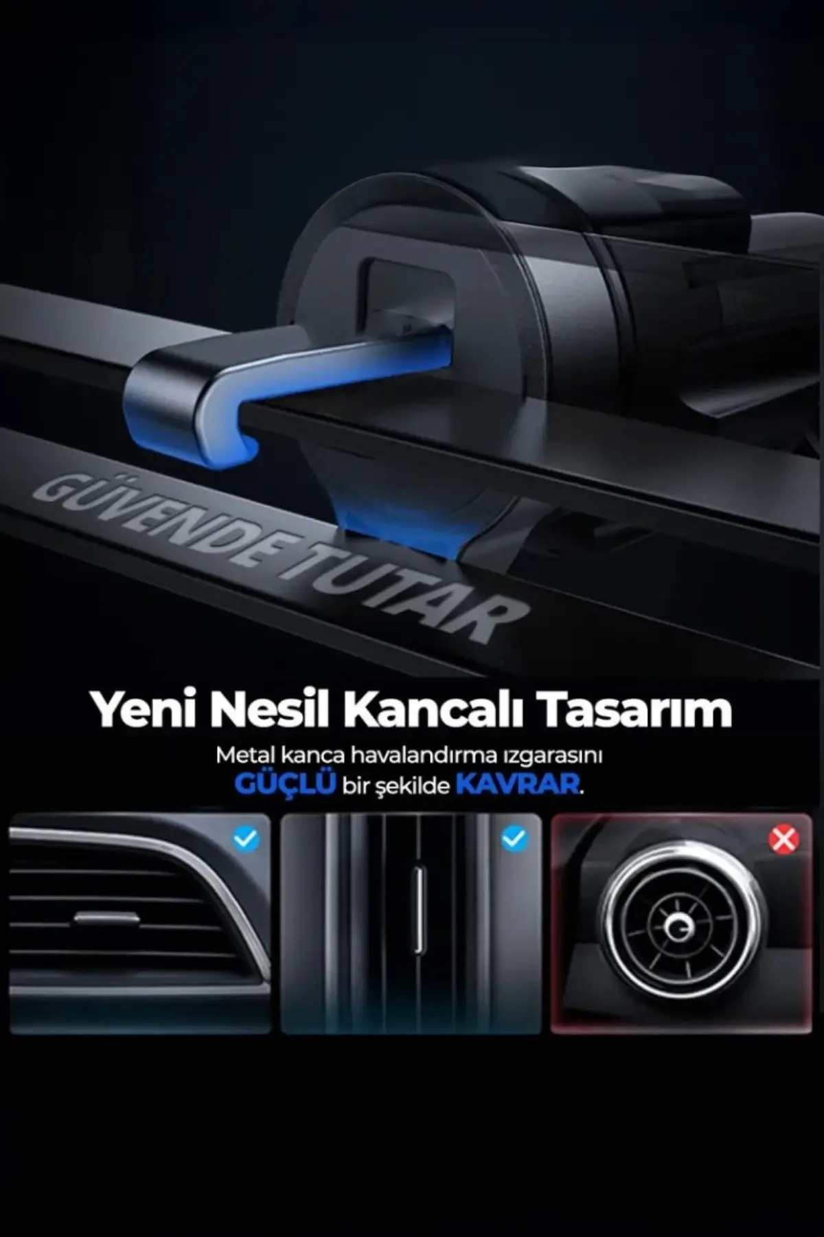 Araç İçi Magsafe ile Uyumlu Havalandırma Mıknatıslı Kancalı Telefon Tutucu Araç İçi Magsafe ile Uyumlu Havalandırma Mıknatıslı Kancalı Telefon Tutucu