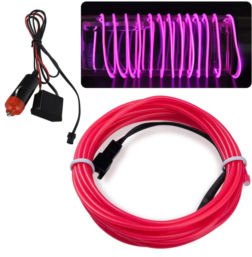 Araç İçi Torpido Şerit Ledi Renkli İp Neon Led 3 Metre Pembe Araç İçi Torpido Şerit Ledi Renkli İp Neon Led 3 Metre Pembe