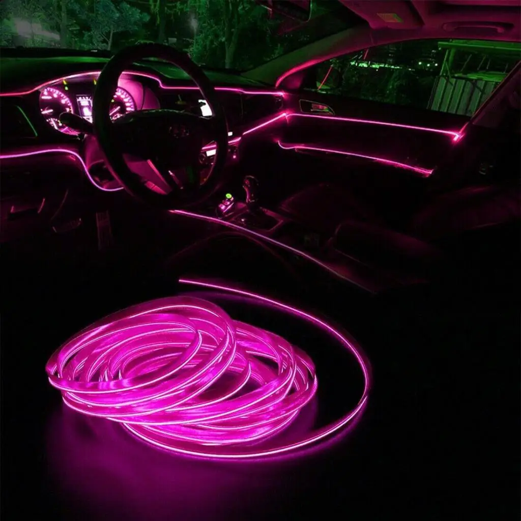 Araç İçi Torpido Şerit Ledi Renkli İp Neon Led 3 Metre Pembe Araç İçi Torpido Şerit Ledi Renkli İp Neon Led 3 Metre Pembe