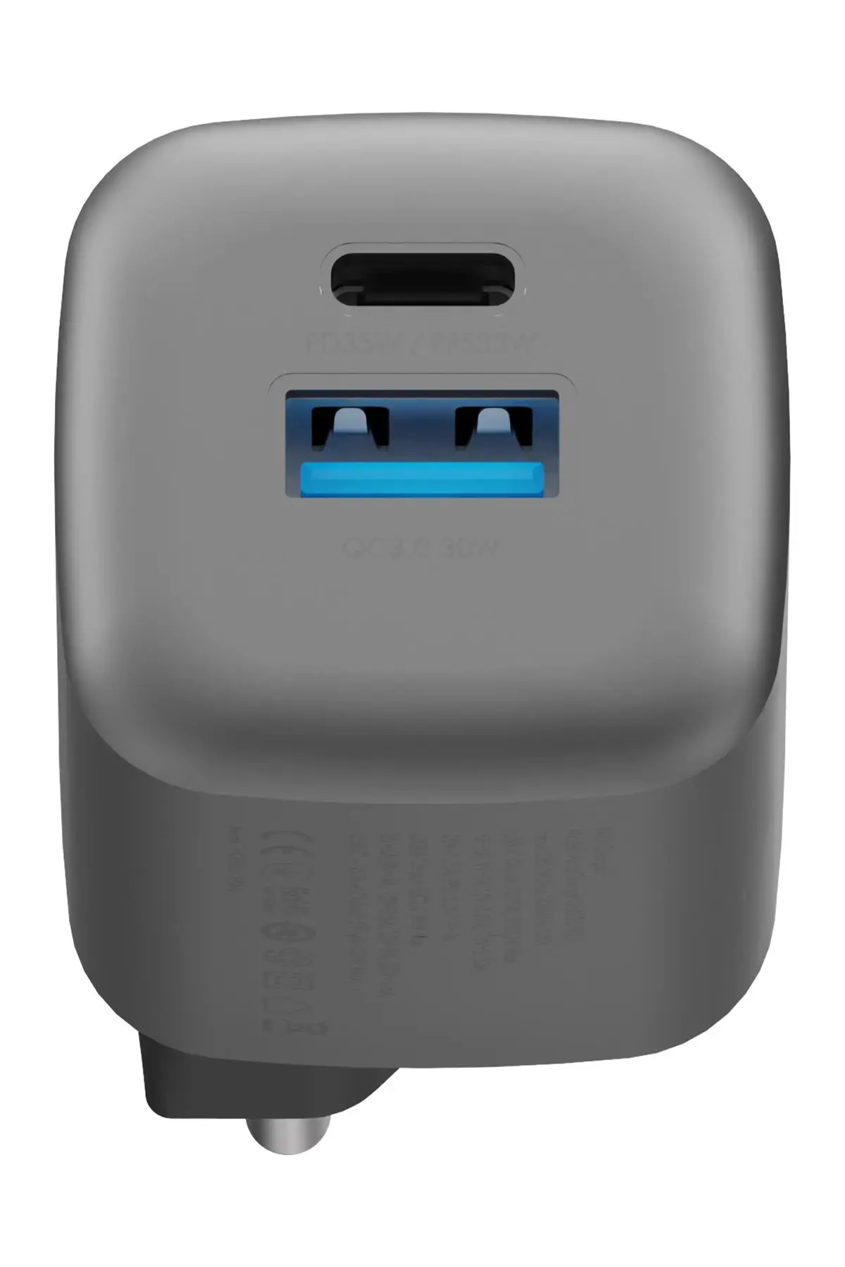 Energea AmpCharge GaN35 35W Type-C ve 30W USB 3.0 Çıkışlı Hızlı Şarj Aleti Energea AmpCharge GaN35 35W Type-C ve 30W USB 3.0 Çıkışlı Hızlı Şarj Aleti