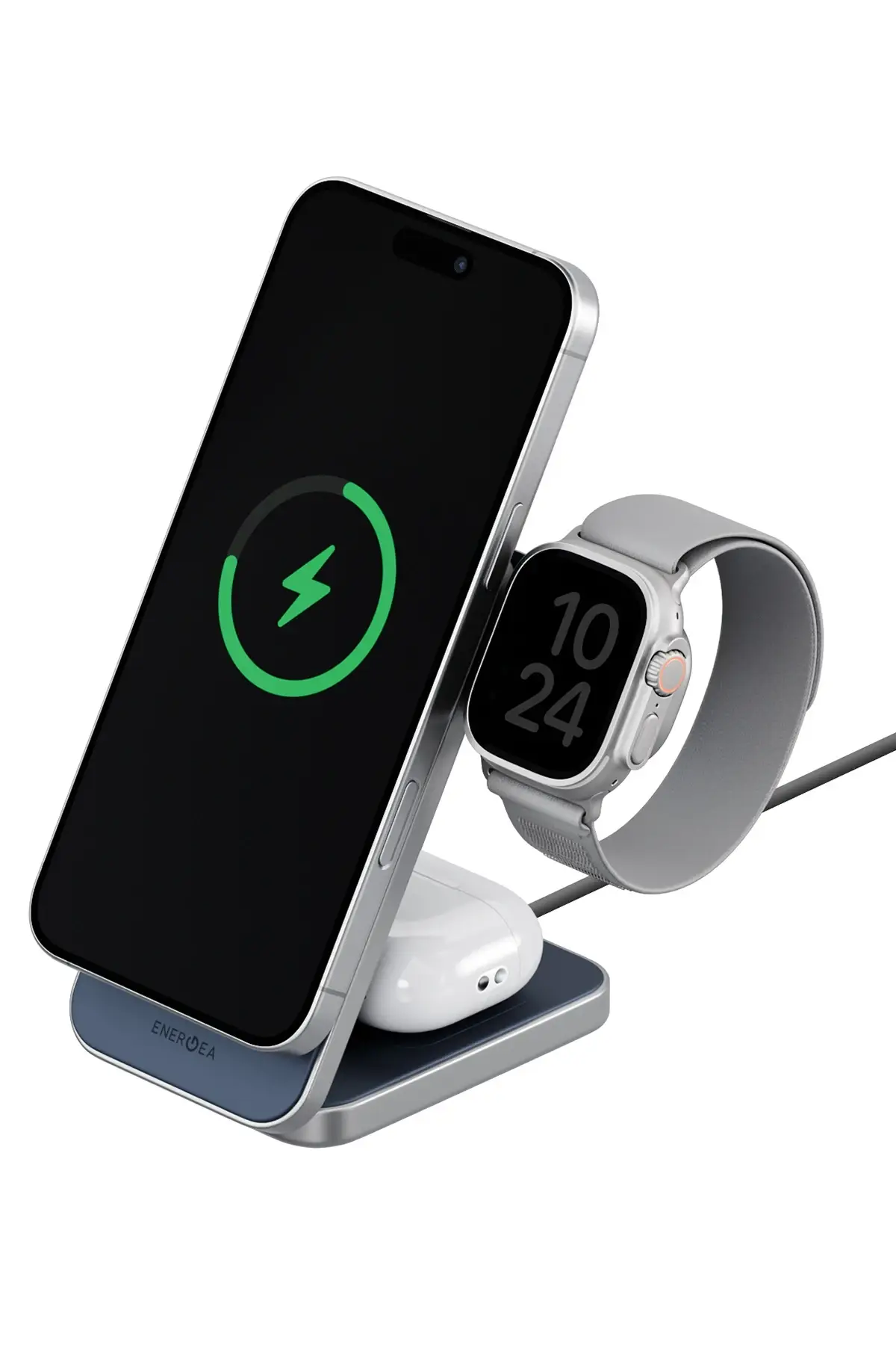 Energea MagTrio Plus 3in1 Katlanabilir 15W Telefon Saat Airpods Masaüstü Hızlı Şarj Standı Energea MagTrio Plus 3in1 Katlanabilir 15W Telefon Saat Airpods Masaüstü Hızlı Şarj Standı