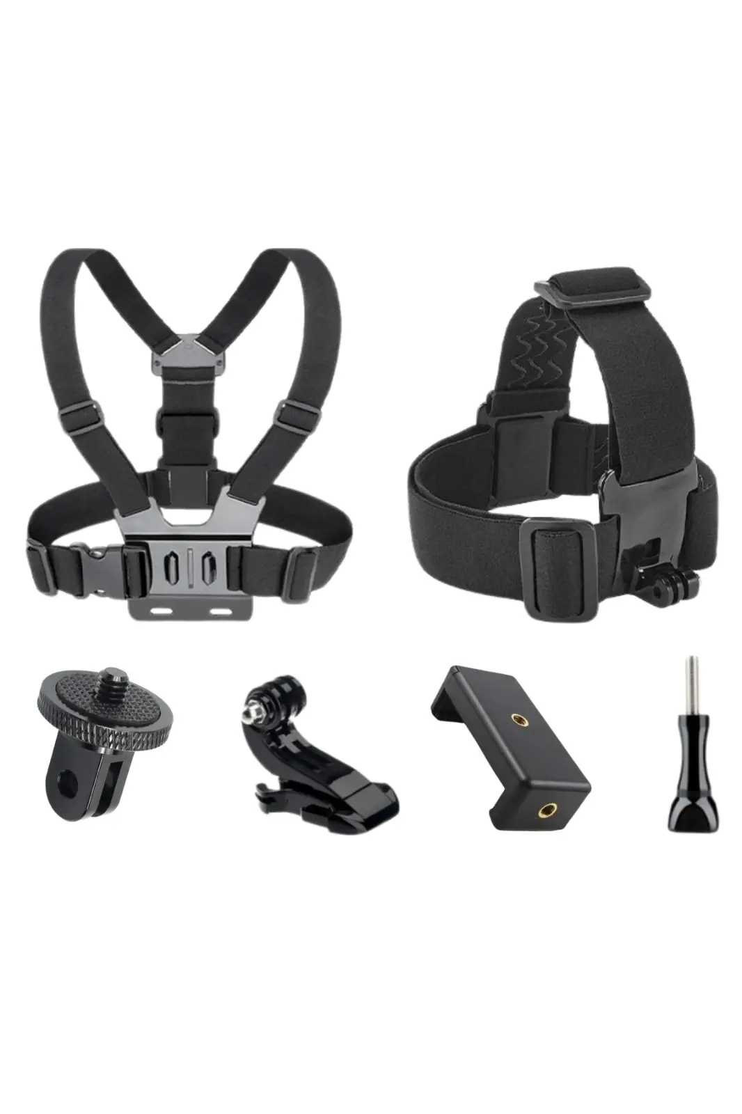 GoPro Aksiyon Kamera ve Telefon ile Uyumlu Kafa ve Göğüs Bandı Askı Seti GoPro Aksiyon Kamera ve Telefon ile Uyumlu Kafa ve Göğüs Bandı Askı Seti