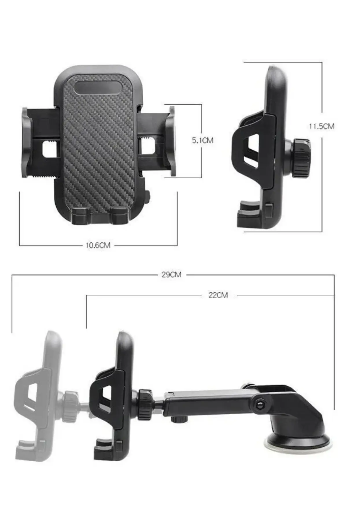 Araç Oto İçi 2in1 Uzayan Vantuzlu ve Havalandırma Telefon Tutucu Tutacağı SH3100 Araç Oto İçi 2in1 Uzayan Vantuzlu ve Havalandırma Telefon Tutucu Tutacağı SH3100