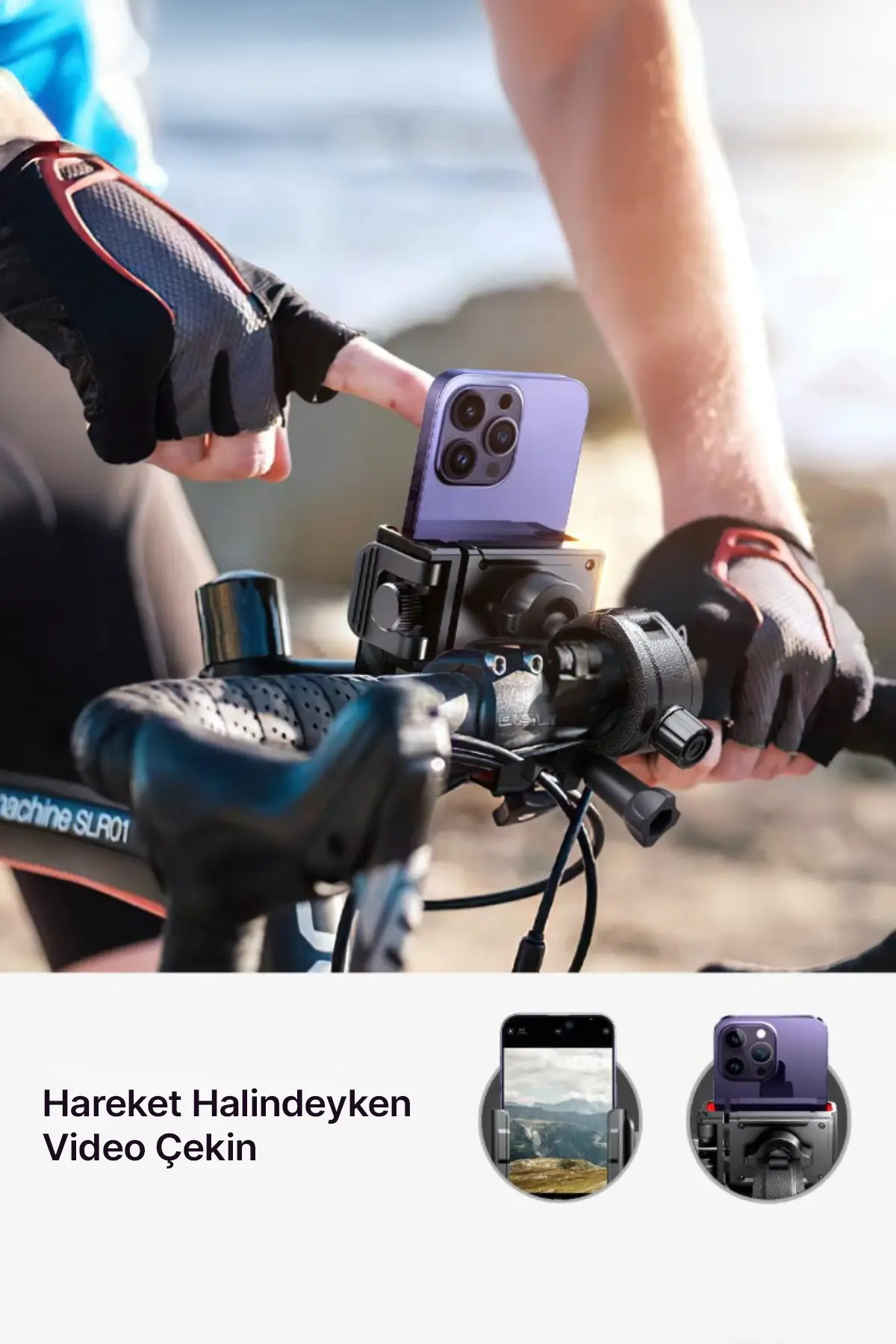 Motorsiklet Bisiklet Atv Kıskaçlı 4-7.7inç Telefon Tutucu Tutacağı JR-ZS266 Motorsiklet Bisiklet Atv Kıskaçlı 4-7.7inç Telefon Tutucu Tutacağı JR-ZS266
