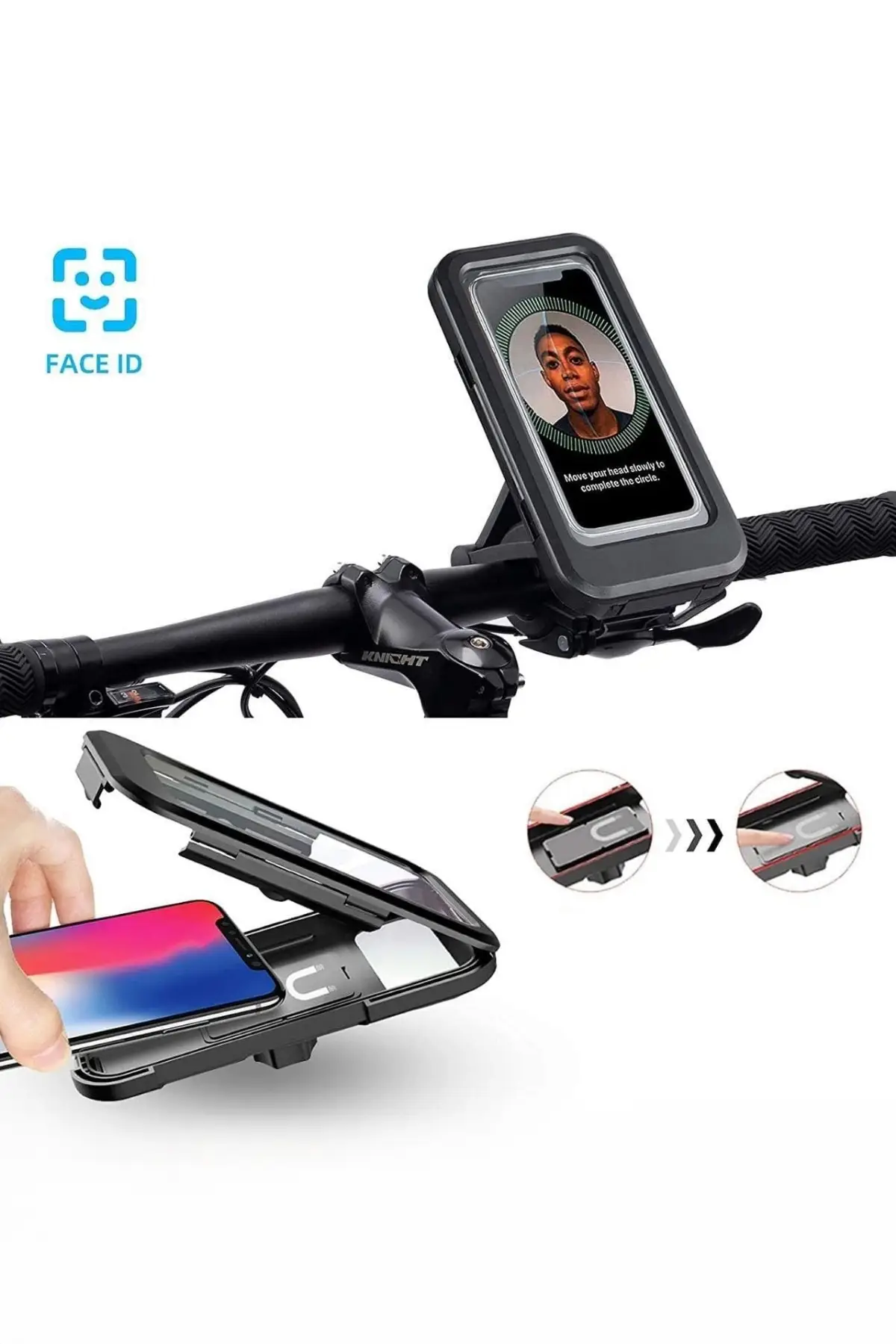 Motorsiklet Bisiklet Atv Manyetik Su Geçirmez 360° 5-7 inç Telefon Tutucu Tutacağı M3 Motorsiklet Bisiklet Atv Manyetik Su Geçirmez 360° 5-7 inç Telefon Tutucu Tutacağı M3