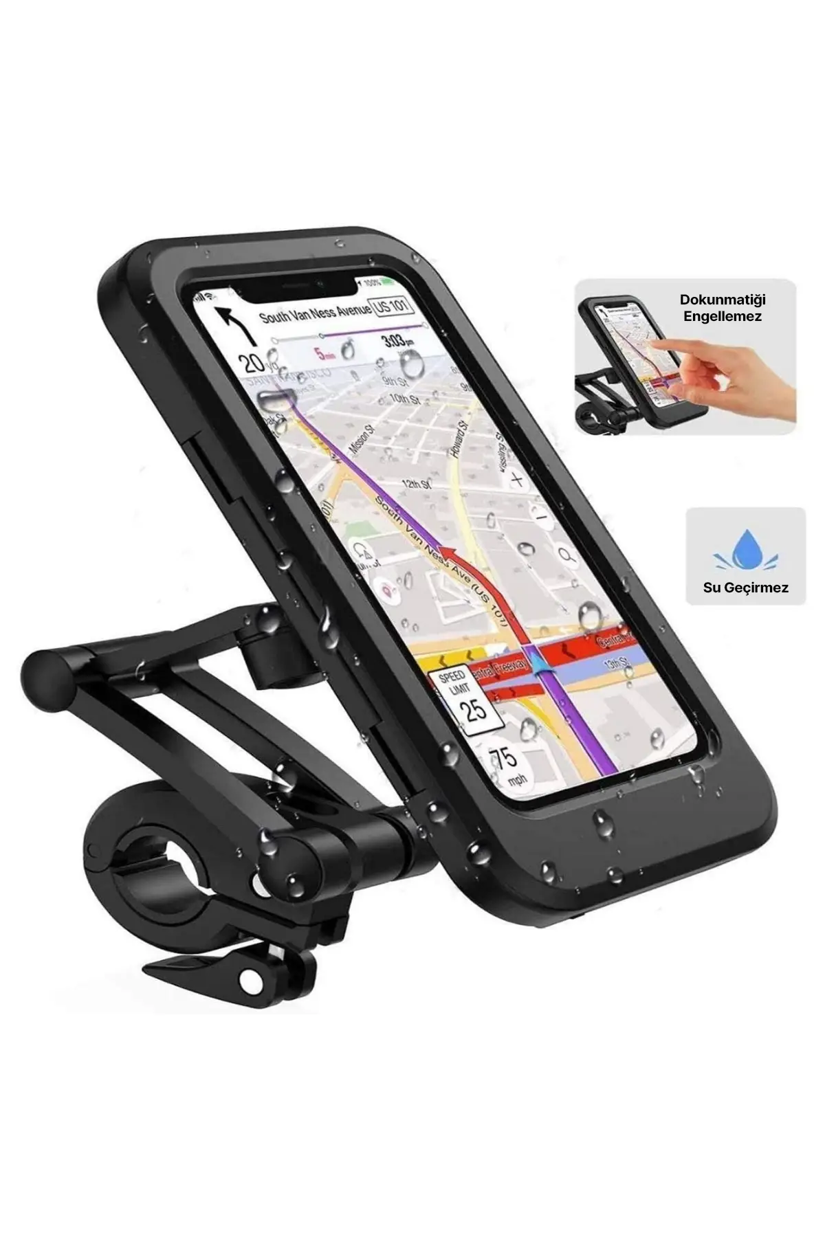 Motorsiklet Bisiklet Atv Manyetik Su Geçirmez 360° 5-7 inç Telefon Tutucu Tutacağı M3 Motorsiklet Bisiklet Atv Manyetik Su Geçirmez 360° 5-7 inç Telefon Tutucu Tutacağı M3