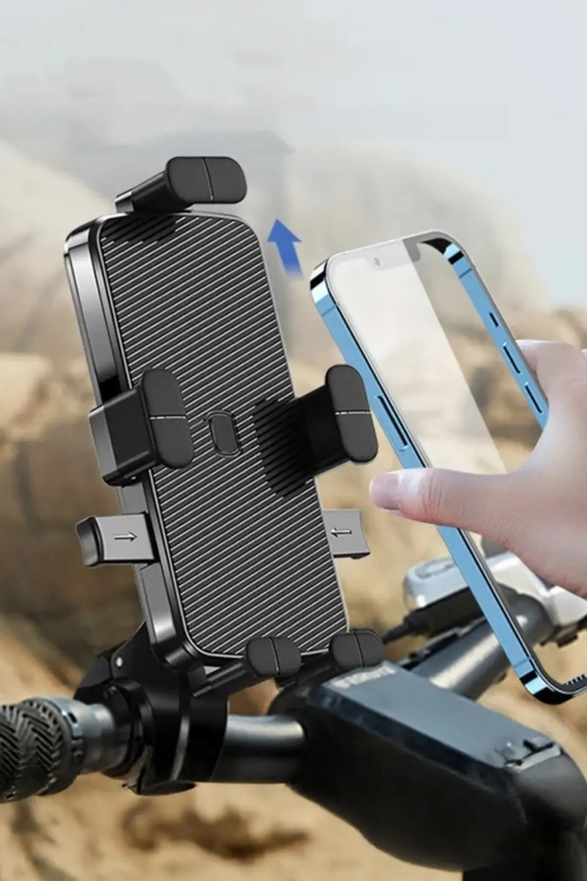 Motorsiklet Bisiklet Atv Scooter Kıskaçlı Telefon Tutucu Tutacağı C018 Motorsiklet Bisiklet Atv Scooter Kıskaçlı Telefon Tutucu Tutacağı C018