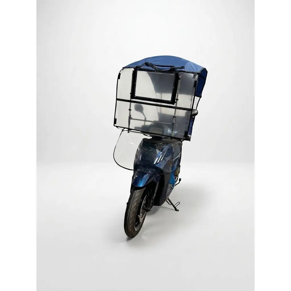Motorsiklet Scooter Tentesi Yağmur Rüzgar Korumalı Gölgelik Katlanabilir