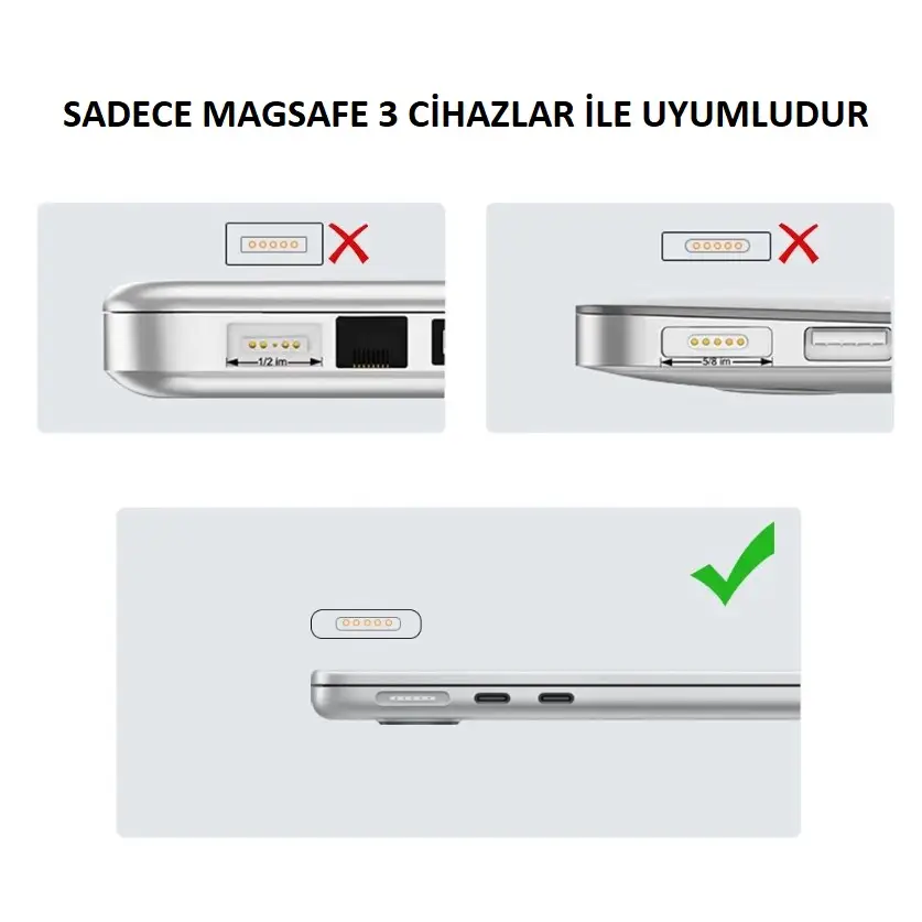 Type-C to Magsafe 3 ile Uyumlu 140W Destekli Şarj Çevirici Adaptör Type-C to Magsafe 3 ile Uyumlu 140W Destekli Şarj Çevirici Adaptör