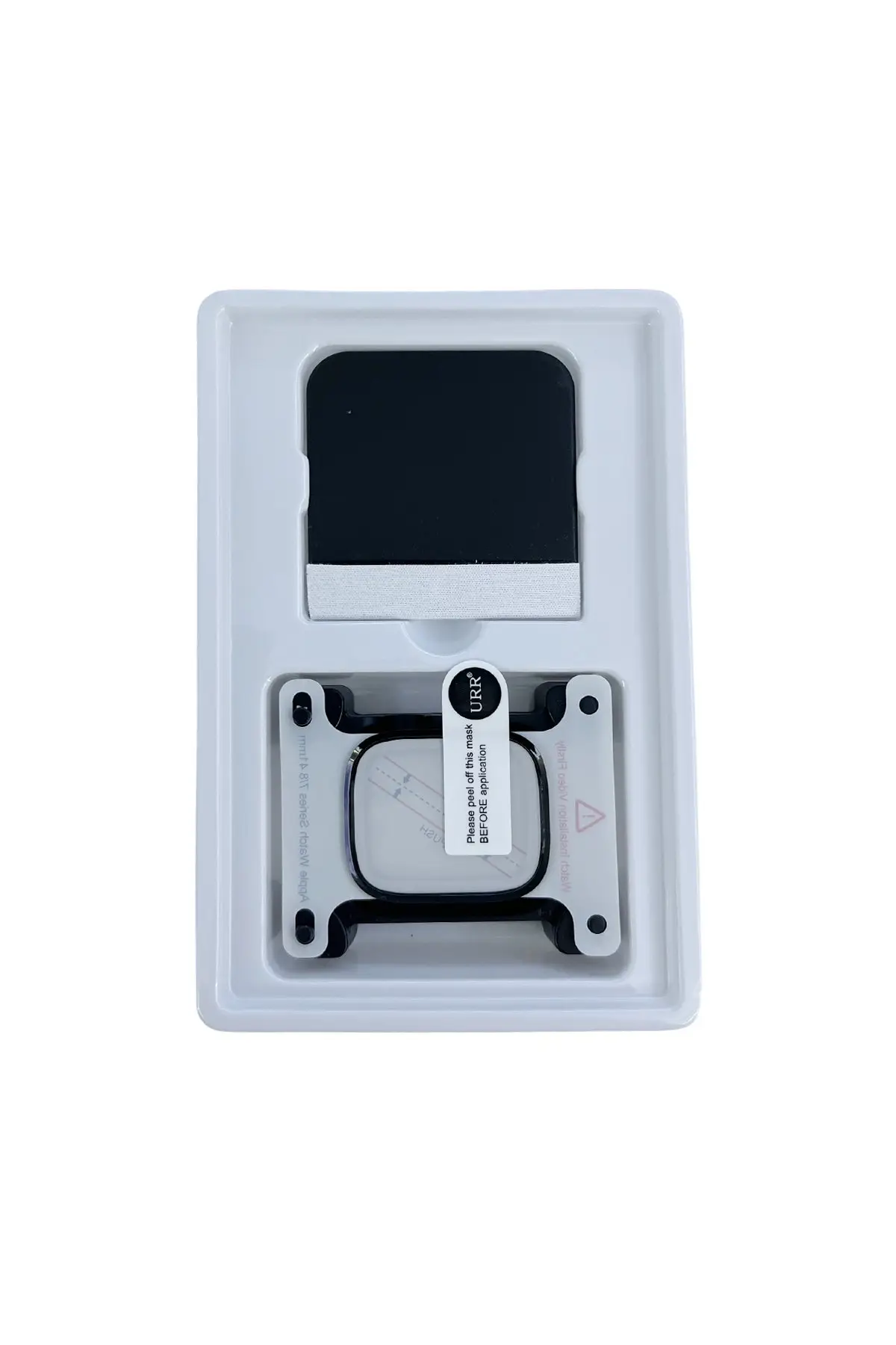 URR Apple Watch 41mm 2in1 PMMA Nano Ekran Koruyucu - Siyah URR Apple Watch 41mm 2in1 PMMA Nano Ekran Koruyucu - Siyah