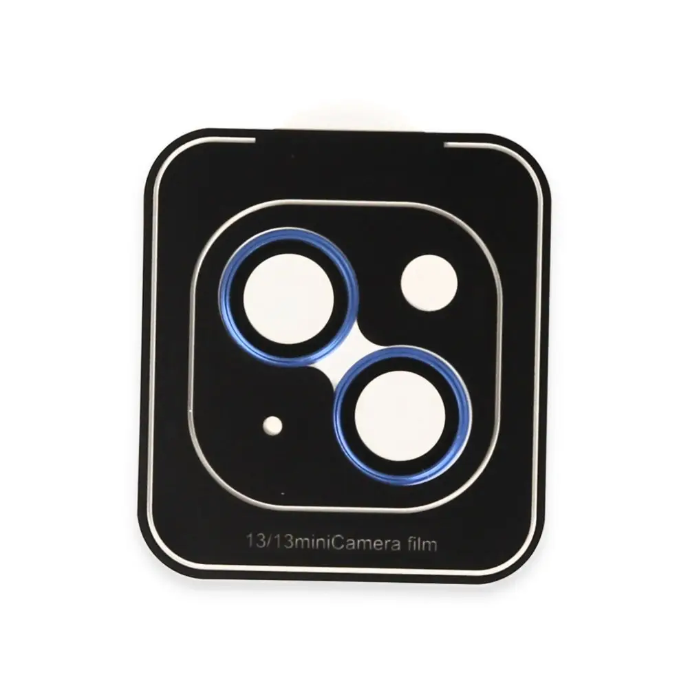 URR iPhone 13 Mini Titanium Alloy Kamera Lens Koruyucu Mavi URR iPhone 13 Mini Titanium Alloy Kamera Lens Koruyucu Mavi