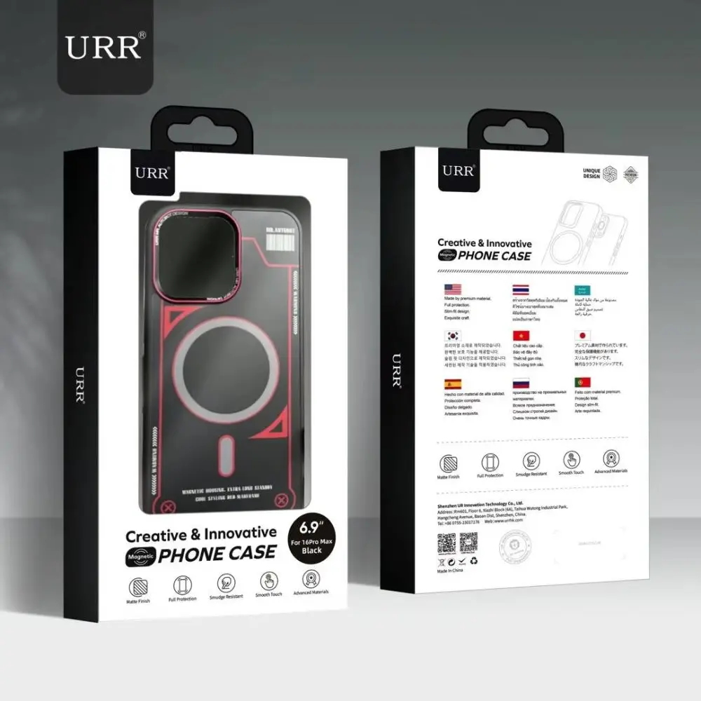 URR iPhone 15 Pro Max Cool Series Matte Pure PC Magsafe Kapak - Siyah URR iPhone 15 Pro Max Cool Series Matte Pure PC Magsafe Kapak - Siyah