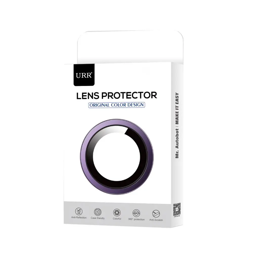 URR iPhone 15 Pro Titanium Alloy Kamera Lens Koruyucu Siyah URR iPhone 15 Pro Titanium Alloy Kamera Lens Koruyucu Siyah