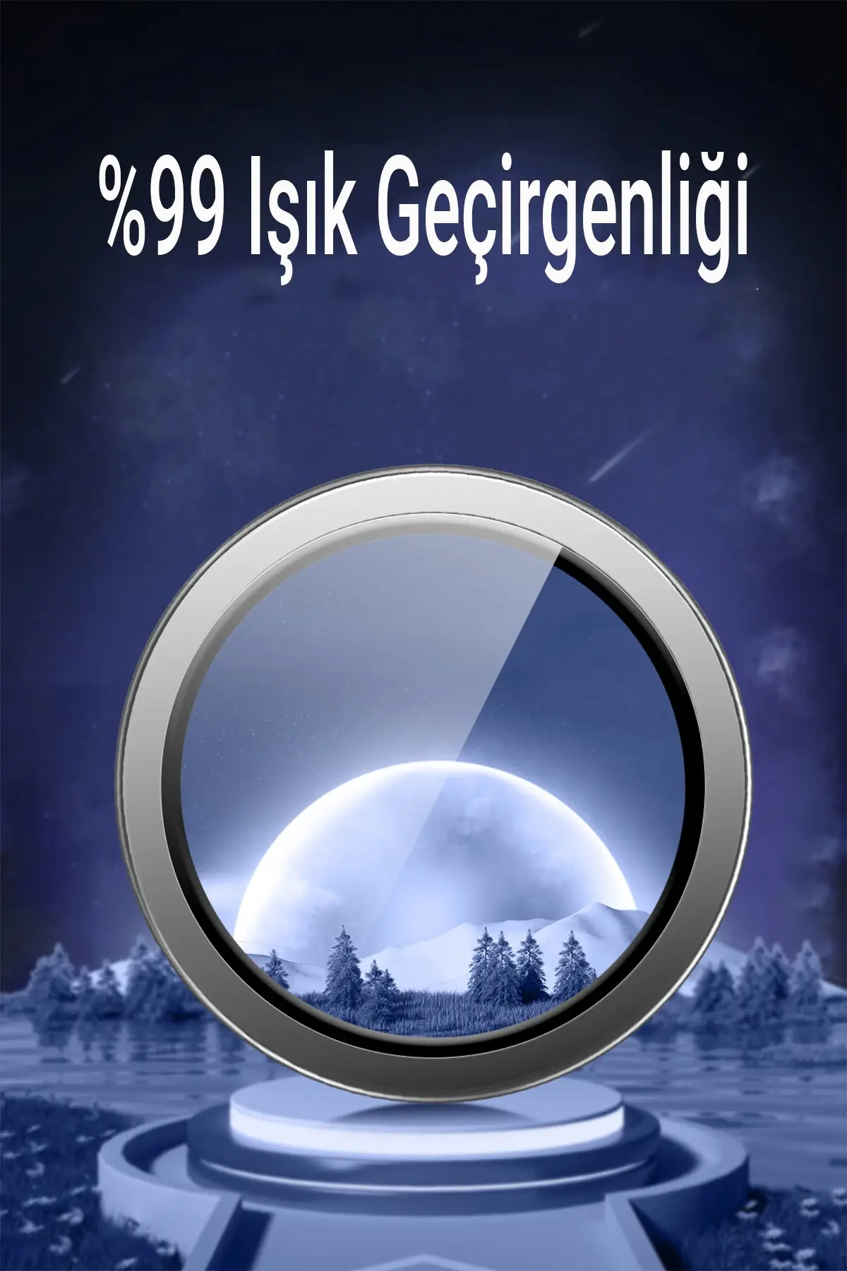 URR iPhone 16 Pro 3D PVD Dioxide Kamera Lens Koruyucu Gümüş URR iPhone 16 Pro 3D PVD Dioxide Kamera Lens Koruyucu Gümüş