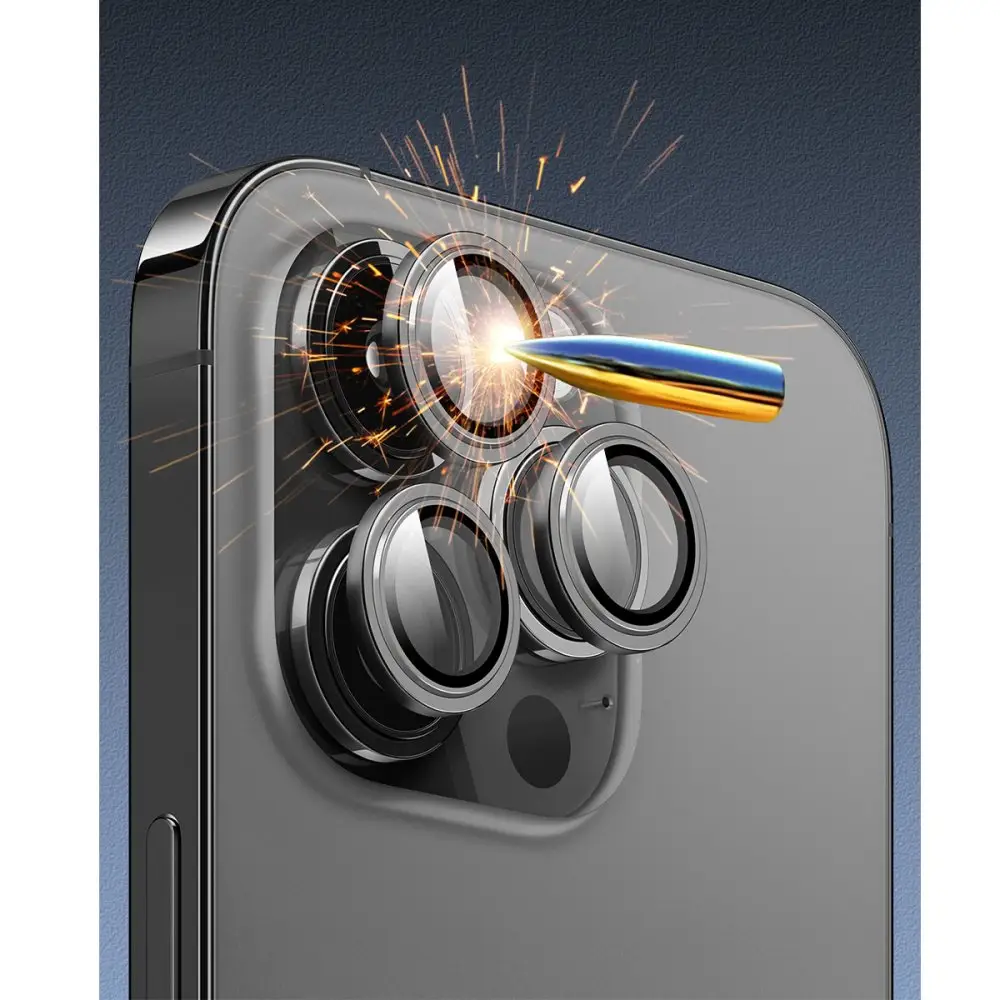 URR iPhone 16 Pro Fan Series AR Kamera Lens Koruyucu Siyah URR iPhone 16 Pro Fan Series AR Kamera Lens Koruyucu Siyah