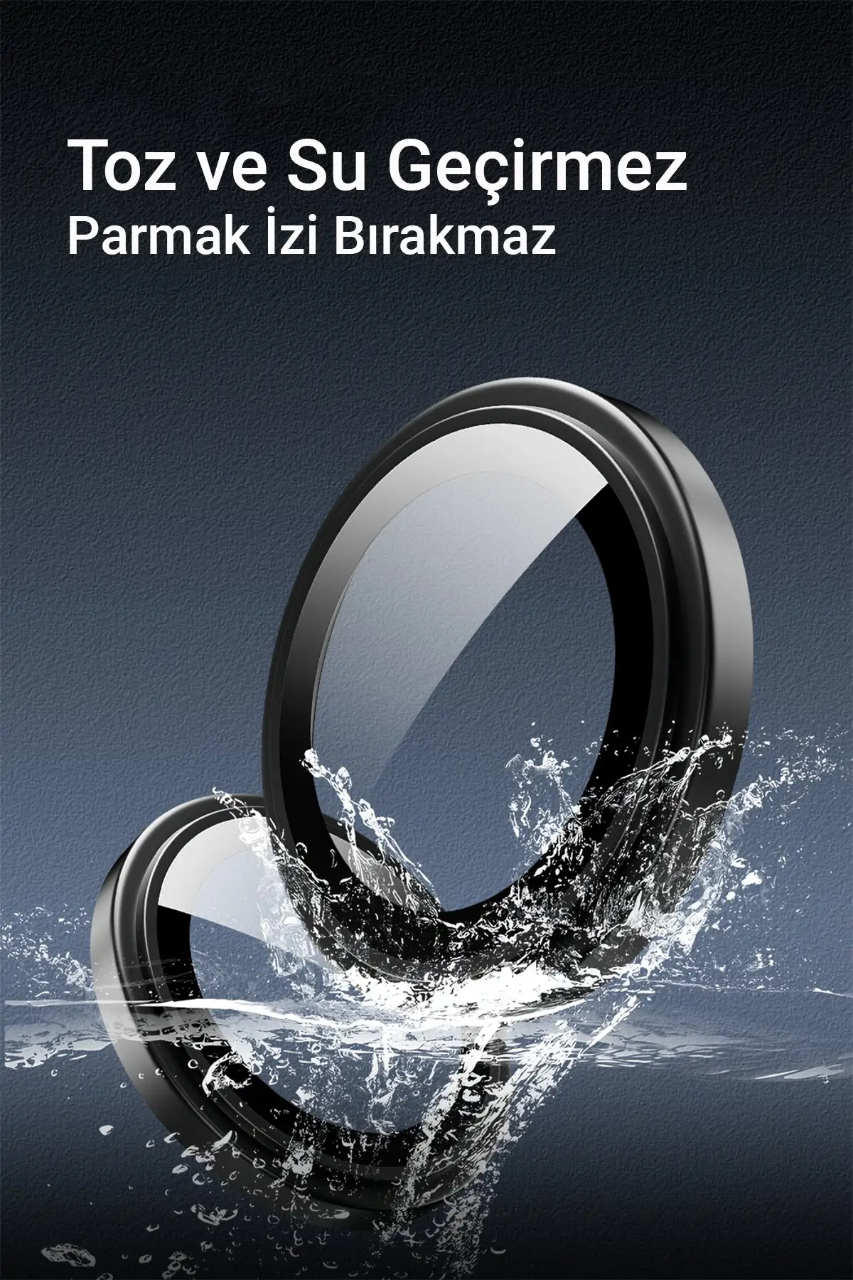 URR iPhone 16 Titanium Alloy Kamera Lens Koruyucu Siyah URR iPhone 16 Titanium Alloy Kamera Lens Koruyucu Siyah