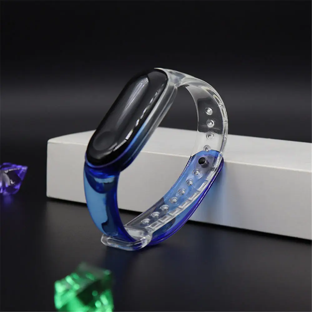 Xiaomi Mi Band 3 4 Akıllı Bileklik Uyumlu Şeffaf Silikon Kordon Xiaomi Mi Band 3 4 Akıllı Bileklik Uyumlu Şeffaf Silikon Kordon
