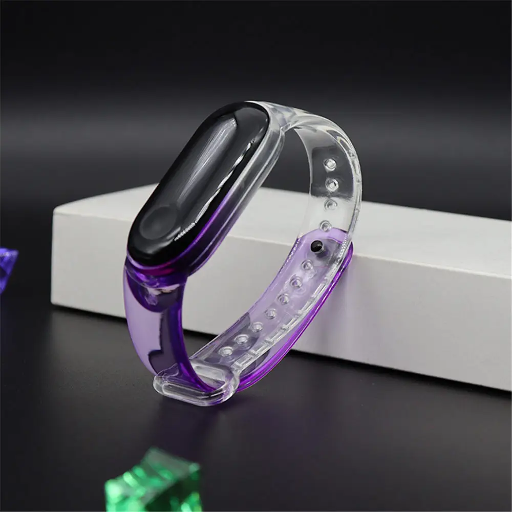 Xiaomi Mi Band 3 4 Akıllı Bileklik Uyumlu Şeffaf Silikon Kordon Xiaomi Mi Band 3 4 Akıllı Bileklik Uyumlu Şeffaf Silikon Kordon