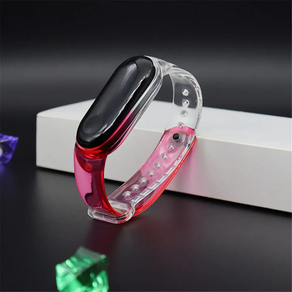Xiaomi Mi Band 3 4 Akıllı Bileklik Uyumlu Şeffaf Silikon Kordon Xiaomi Mi Band 3 4 Akıllı Bileklik Uyumlu Şeffaf Silikon Kordon
