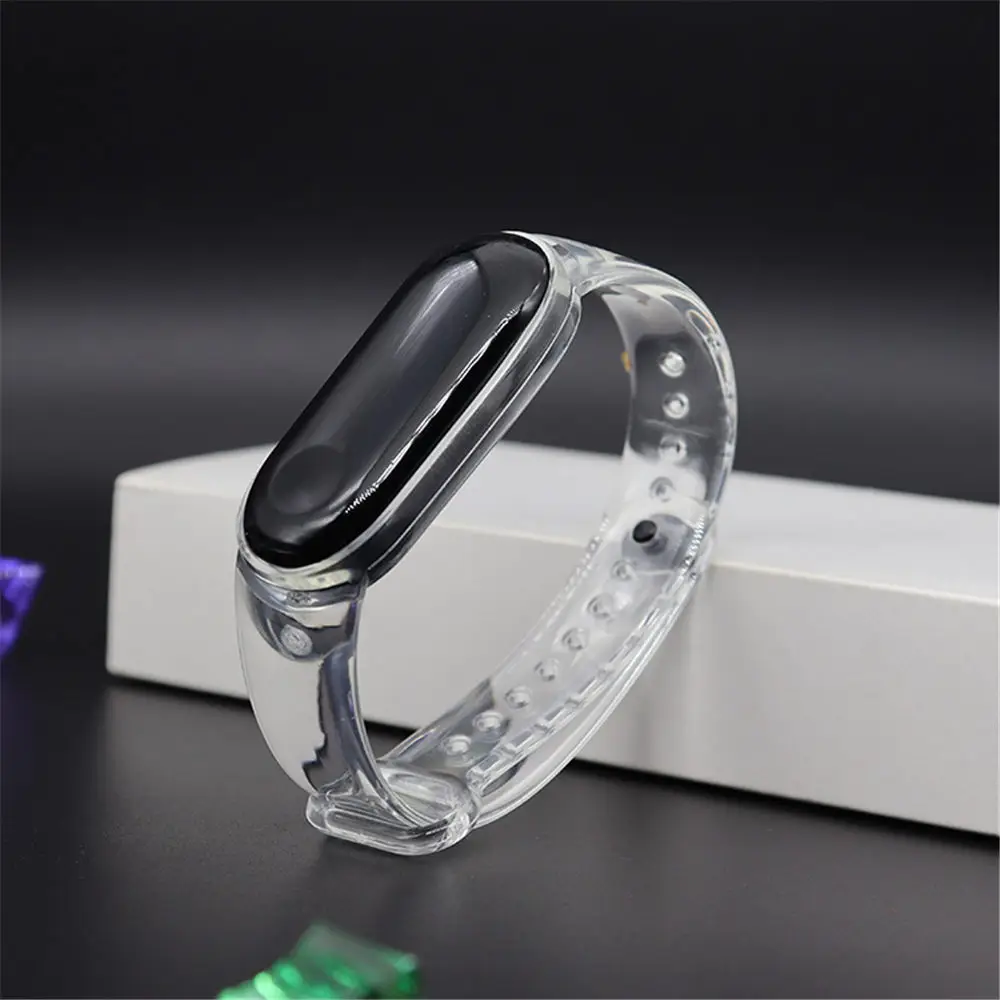 Xiaomi Mi Band 3 4 Akıllı Bileklik Uyumlu Şeffaf Silikon Kordon Xiaomi Mi Band 3 4 Akıllı Bileklik Uyumlu Şeffaf Silikon Kordon