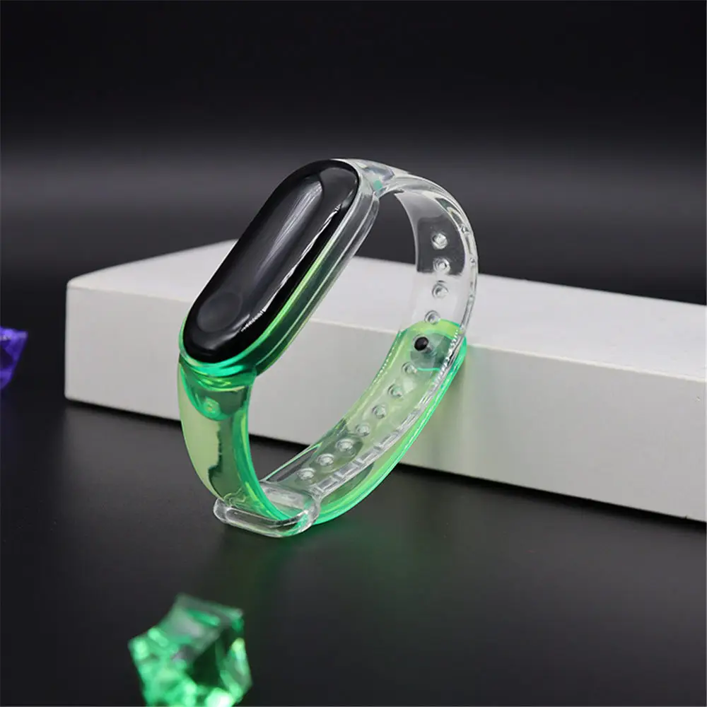 Xiaomi Mi Band 3 4 Akıllı Bileklik Uyumlu Şeffaf Silikon Kordon Xiaomi Mi Band 3 4 Akıllı Bileklik Uyumlu Şeffaf Silikon Kordon