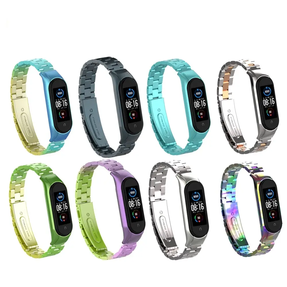 Xiaomi Mi Band 5 Mi Band 6 Uyumlu Çelik Steel Kordon Kayış Xiaomi Mi Band 5 Mi Band 6 Uyumlu Çelik Steel Kordon Kayış