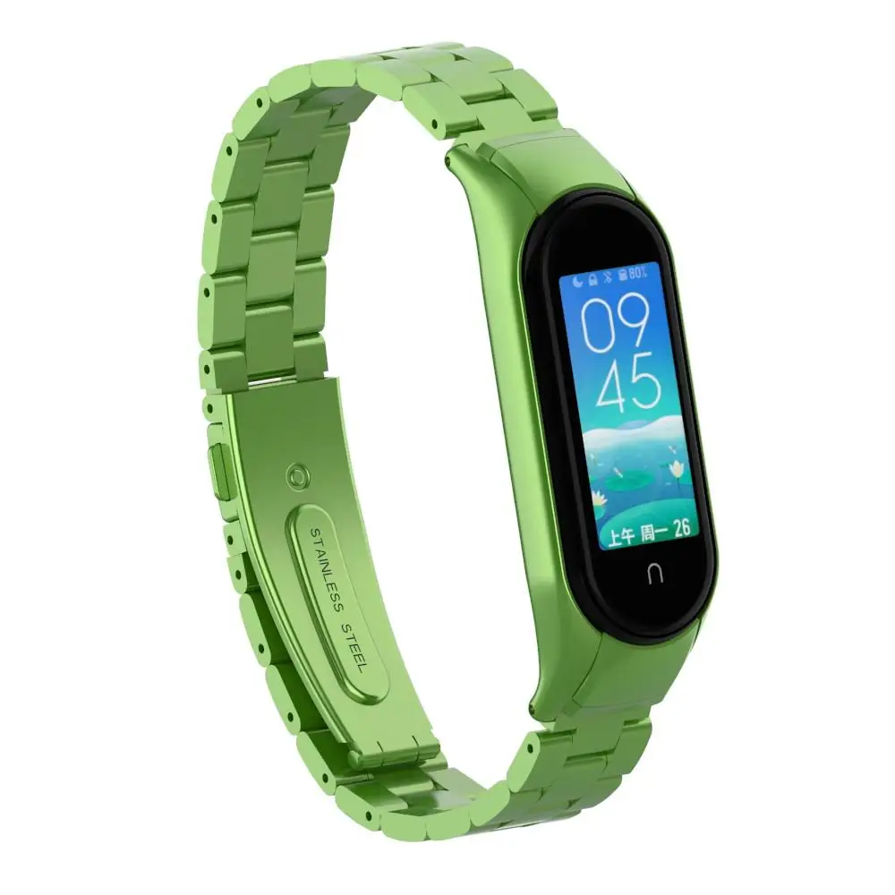 Xiaomi Mi Band 5 Mi Band 6 Uyumlu Çelik Steel Kordon Kayış Xiaomi Mi Band 5 Mi Band 6 Uyumlu Çelik Steel Kordon Kayış