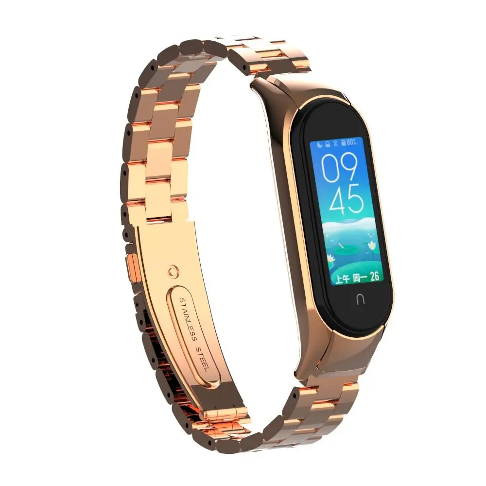 Xiaomi Mi Band 5 Mi Band 6 Uyumlu Çelik Steel Kordon Kayış Xiaomi Mi Band 5 Mi Band 6 Uyumlu Çelik Steel Kordon Kayış