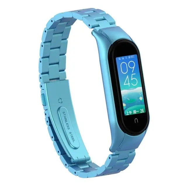 Xiaomi Mi Band 5 Mi Band 6 Uyumlu Çelik Steel Kordon Kayış Xiaomi Mi Band 5 Mi Band 6 Uyumlu Çelik Steel Kordon Kayış