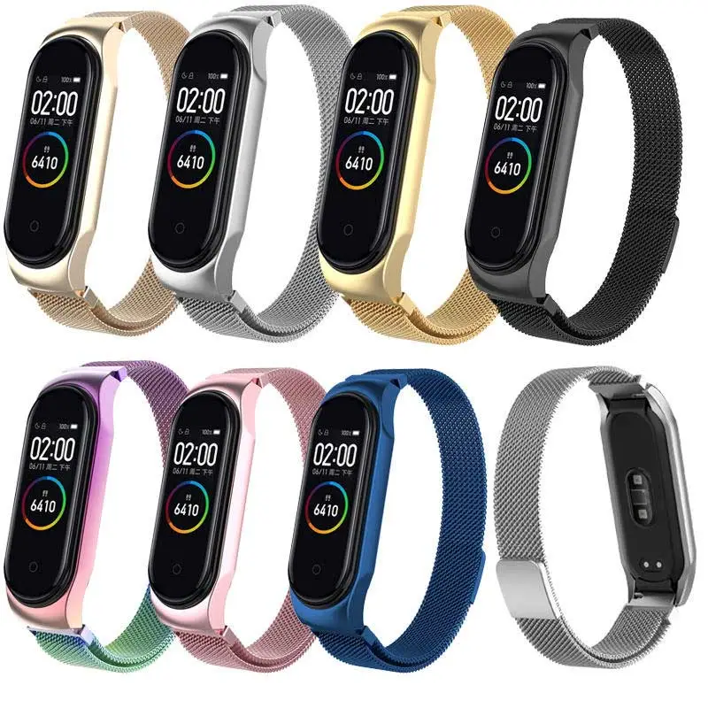 Xiaomi Mi Band 5 Mi Band 6 Uyumlu Metal Hasır Kordon Kayış Xiaomi Mi Band 5 Mi Band 6 Uyumlu Metal Hasır Kordon Kayış