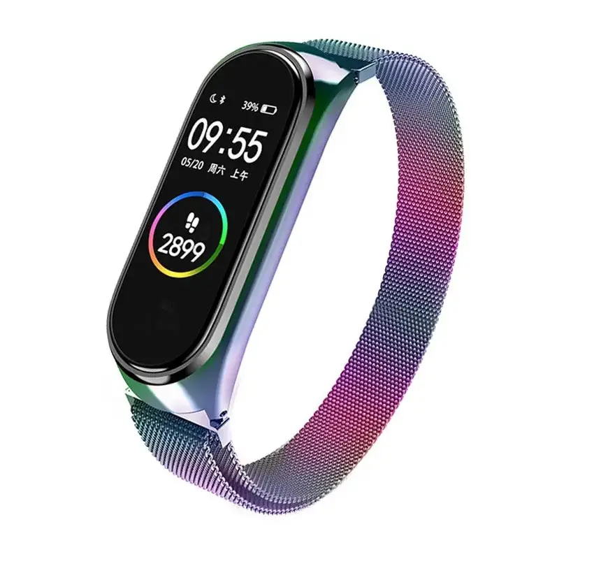 Xiaomi Mi Band 5 Mi Band 6 Uyumlu Metal Hasır Kordon Kayış Xiaomi Mi Band 5 Mi Band 6 Uyumlu Metal Hasır Kordon Kayış